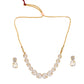 Rhodium-Plated Alloy Designer Ad Square Necklace Set - The Pari - Swadesiicart
