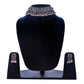 Rhodium-Plated Alloy Classy Ruby Stone Oxidised Choker Necklace - The Pari | Swadesiicart