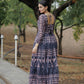 Aayaa Pure Chanderi Gown With Heavy Digital Print - Multi Color