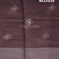 Mauve Brown Coloured Diamond Print Semi Chanderi Saree By Gayathri Reddy Designer Studio | Swadesiicart