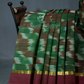 Dual Shades of Bottle Green And Maroon Mangalagiri Ikkat Cotton Saree By Gayathri Reddy Designer Studio | Swadesiicart