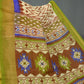 Shades of Light Apple Green And Light Mehndi Green Colour Blouse Ikat Design Semi Chanderi Saree By Gayathri Reddy Designer Studio | Swadesiicart