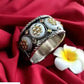 Tehzeeb Creations Women's Oxidised Bangle With Stone - Swadesiicart