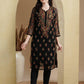ADA Women Black Embroidered Regular Chikankari Kurta with Trousers | Swadesiicart