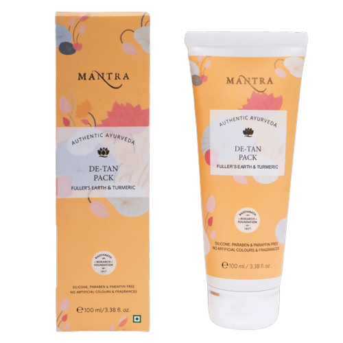 Mantra Herbal De-Tan Pack Fuller's Earth & Turmeric - Swadesiicart