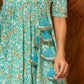 Pomcha Jaipur Noor Blue Cotton Angrakha Set | Swadesiicart