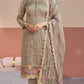 Anaita Chiku Gold Silk Suit With Embroidery & Zari Work