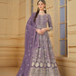Anaita Yellow Embroidered Faux Georgette Anarkali Suit