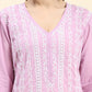 HOUSE OF KARI Cotton Floral Embroidered Chikankari Kurta | Swadesiicart