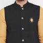 Even Apparels Men Black Nehru Jacket | Swadesiicart