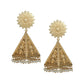 Joban Fashion Women Matte Gold Brass Earrings | Swadesiicart