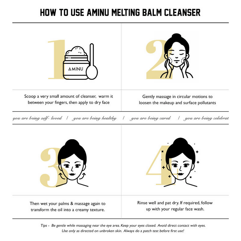 Aminu Melting Balm Cleanser for Makeup Removing & Double Cleansing | Swadesiicart
