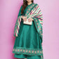 Ahalyaa Women Sea Green Printed Gotta Patti Kurti with Palazzos & Dupatta - Sea Green | Swadesiicart