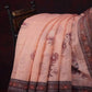 Light Peach Colour Printed Semi Chanderi Saree By Gayathri Reddy Designer Studio | Swadesiicart