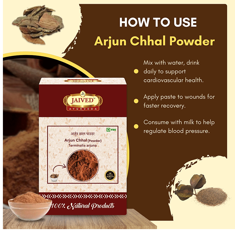 Jaived Ayurveda Arjun Chhal Powder | Swadesiicart