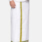 Sethukrishna Men White Solid Cotton Regular Dhoti | Swadesiicart