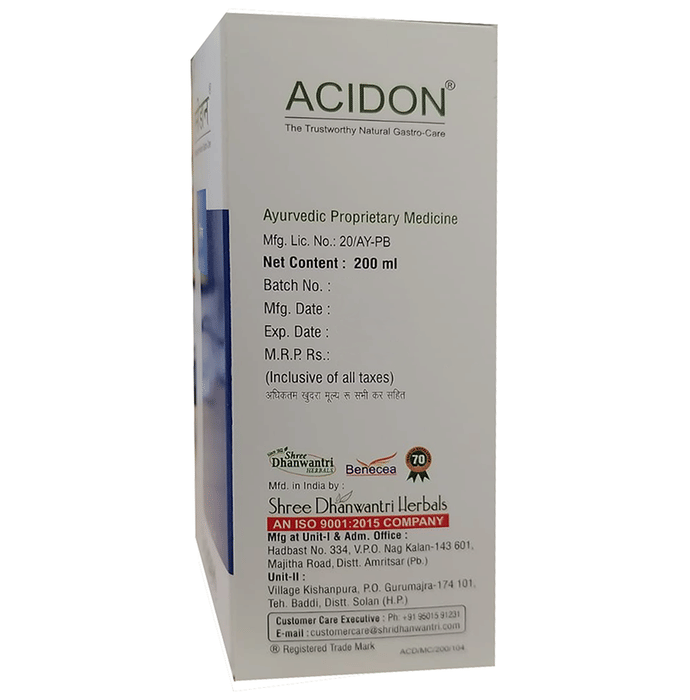 SDH Naturals Acidon Syrup | Swadesiicart