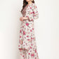 Ahalyaa Women Beige Floral Printed Regular Gotta Patti Kurta with Palazzos & With Dupatta | Swadesiicart