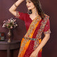 Ai Fashion Maroon Georgette Digital Print Party Wear Saree