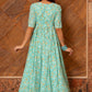 Pomcha Jaipur Noor Blue Cotton Angrakha Set | Swadesiicart