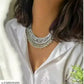 Tehzeeb Creations Women's Silver Colour Oxidised Necklace With White Pearl - Swadesiicart