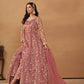Anaita Pink Embroidered Net Anarkali Suit