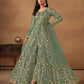 Anaita Green Embroidered Net Anarkali Suit