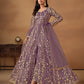 Anaita Purple Embroidered Net Anarkali Suit