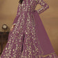Anaita Lavender Embroidered Butterfly Net Anarkali Suit