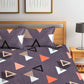 Home Sizzler Purple Geometric 210 TC Cotton 1 Double Queen Bedsheet With 2 Pillow Covers - Swadesiicart