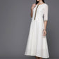 Ahalyaa Women's Traditional wear Ethnic Dress - Off White | Swadesiicart