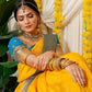 Kalini Ethnic Motifs Woven Design Zari Silk Cotton Banarasi Saree | Swadesiicart