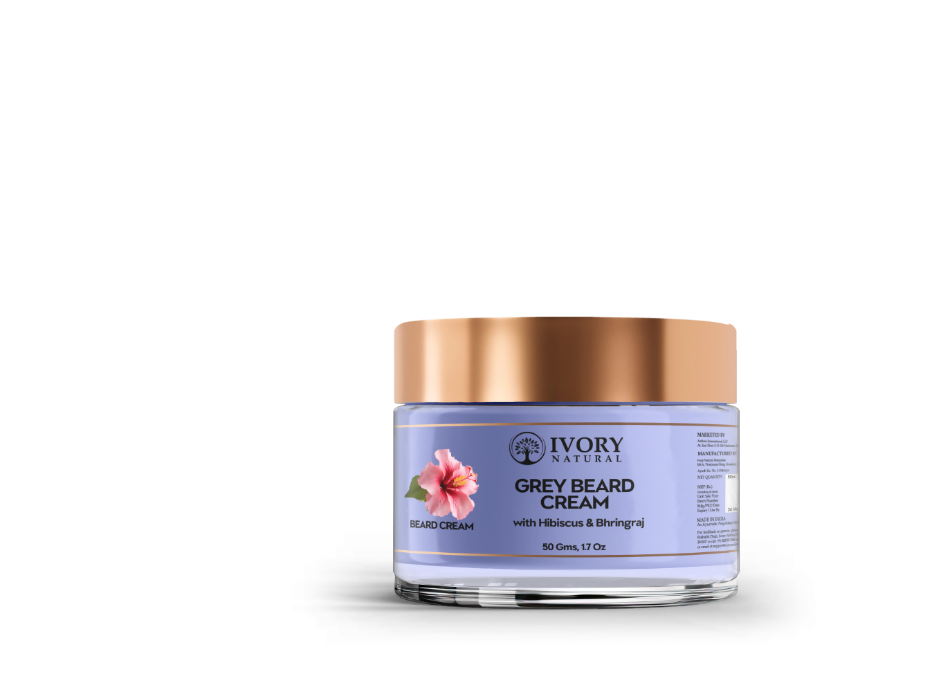 Ivory Natural Greys Beard Cream Restores Your Beard's Natural Color | Swadesiicart