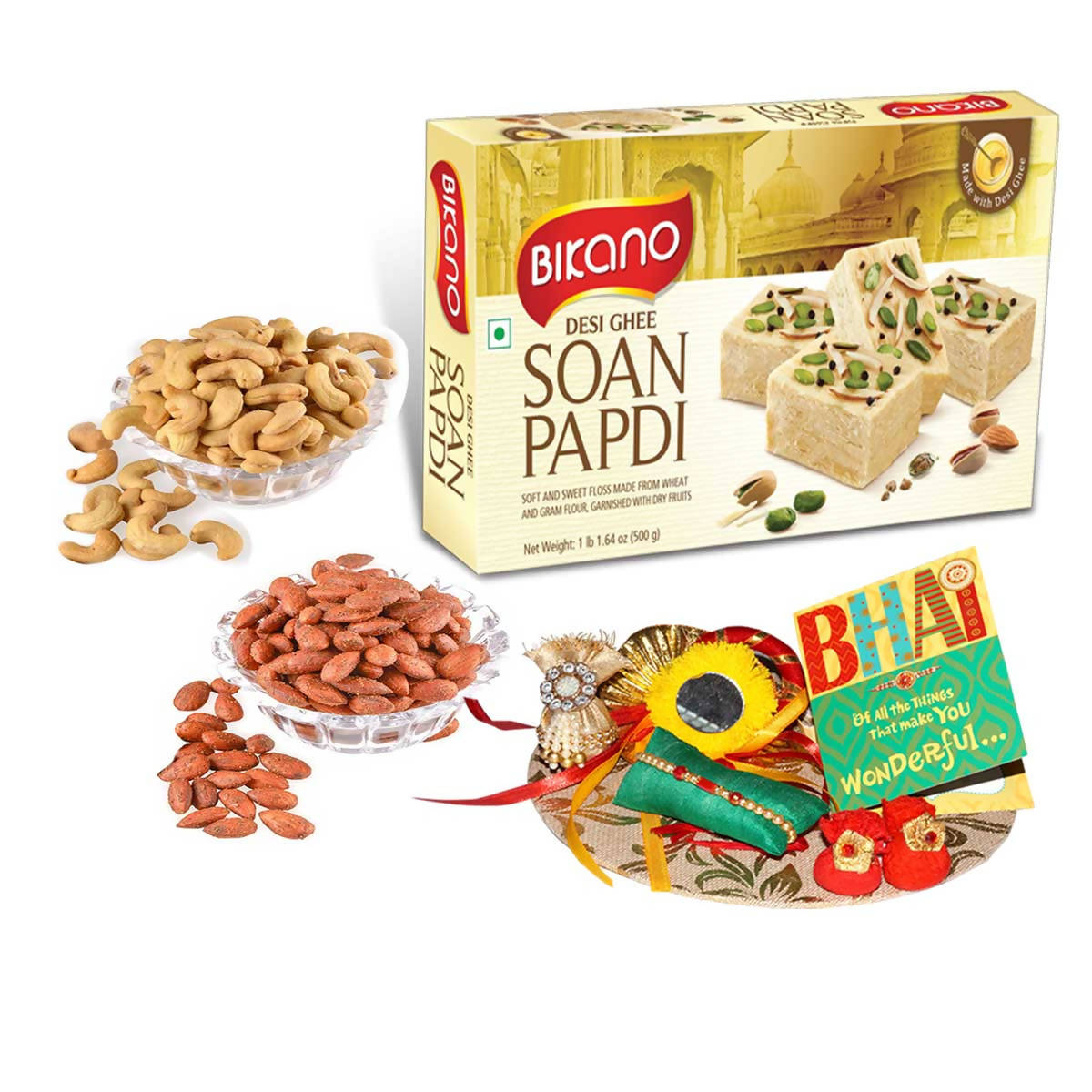 Bikano Soan Papdi and Dryfruits Rakhi Gifts | Swadesiicart