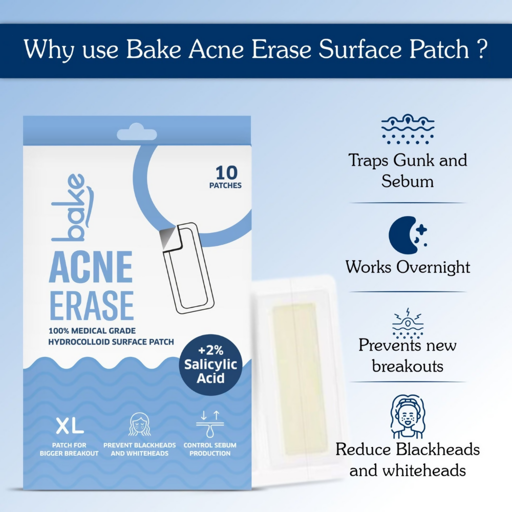 Bake Acne Erase XL Pimple Patches & Nose Patches | Swadesiicart