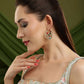 Navratan Round Earrings - Ruby Raang | Swadesiicart