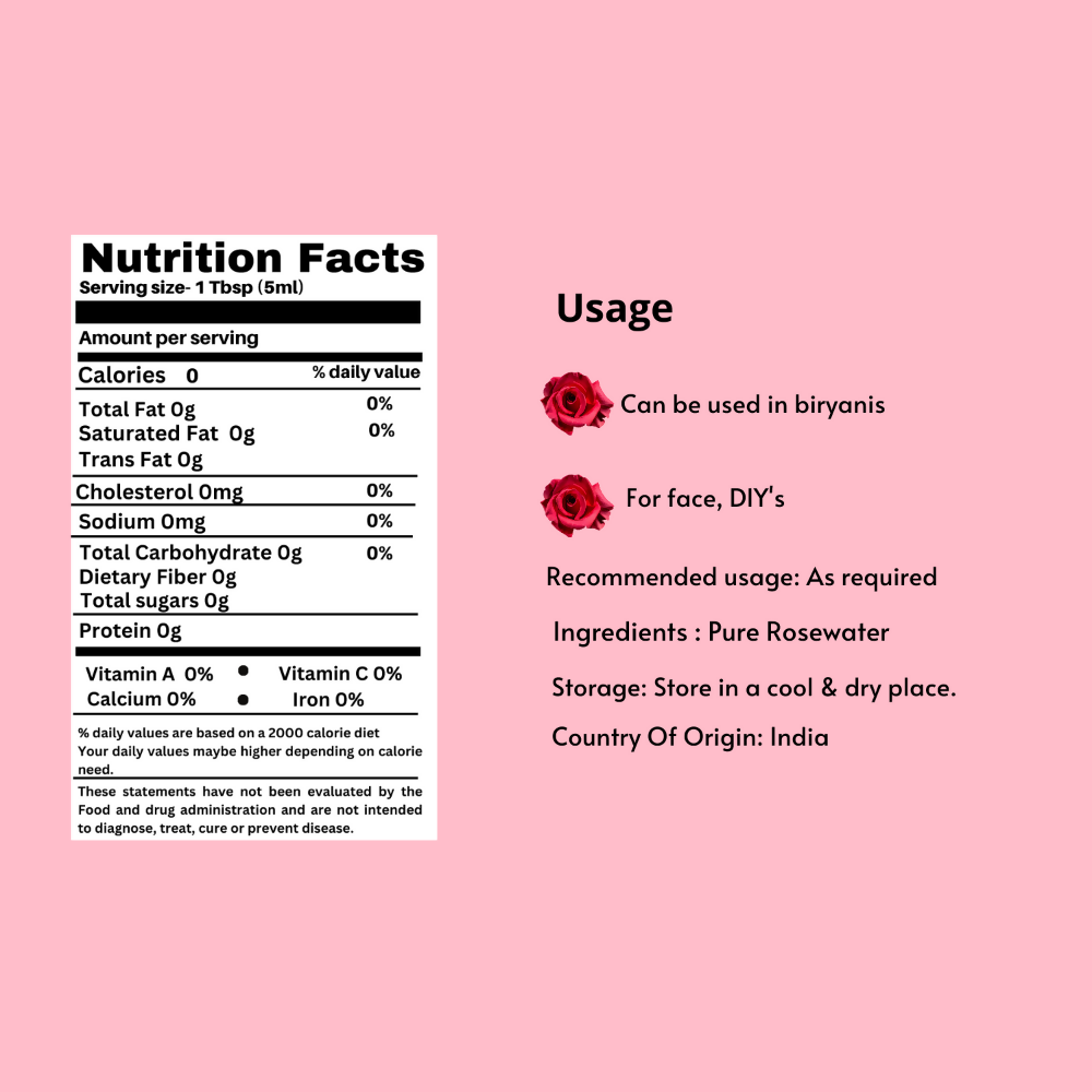 Nxtgen Ayurveda Rose Water Premium (Food Grade) - Swadesiicart