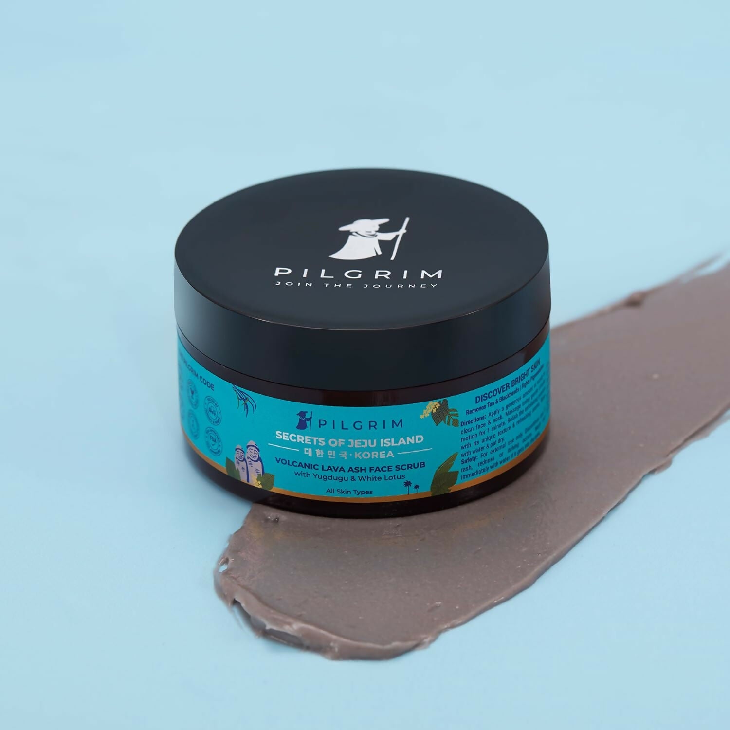 Pilgrim Face Scrub with Yugdugu & White Lotus, For Glowing Skin & Blackhead Removal, Dry, Oily Combination Skin - Swadesiicart