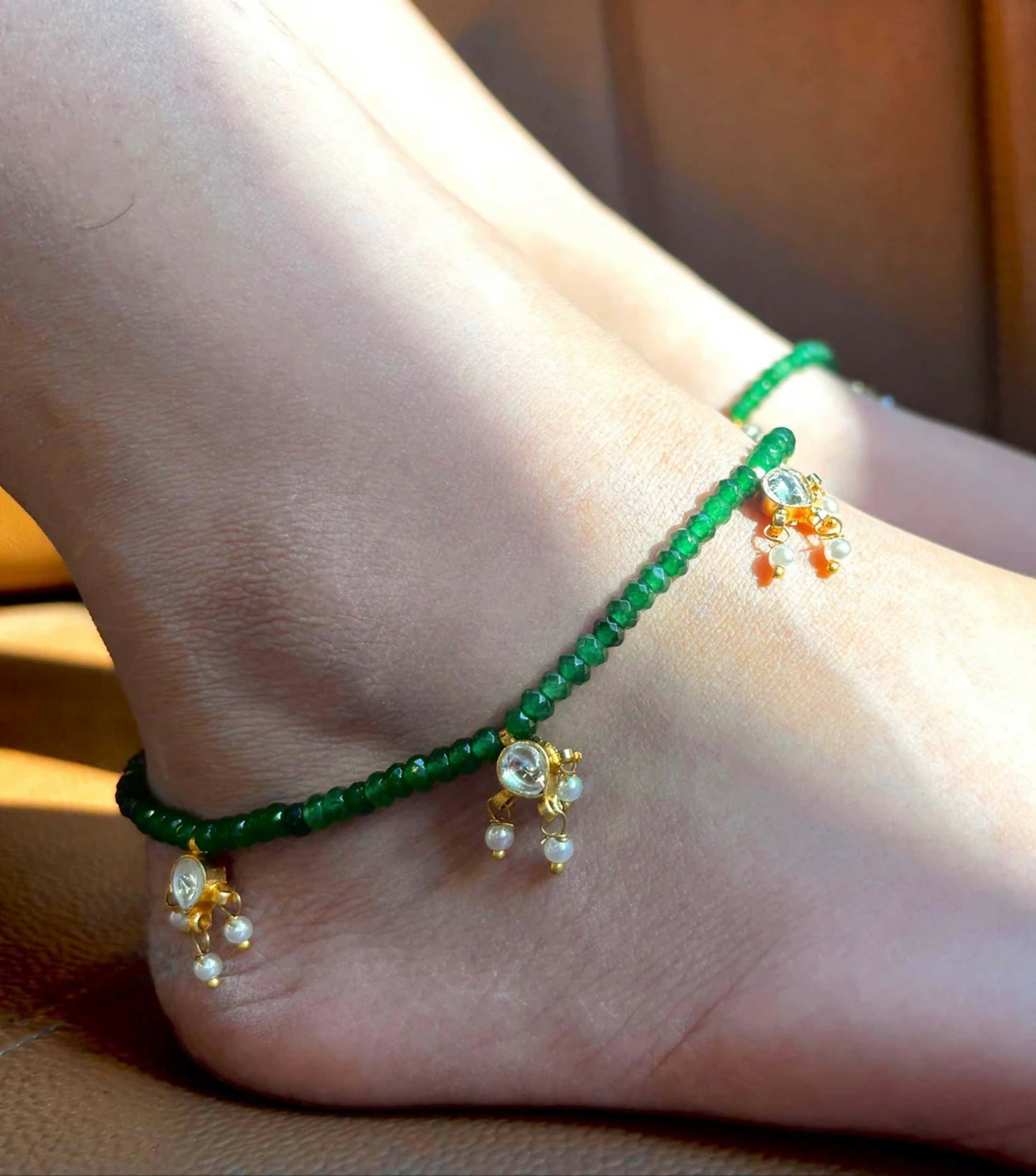 Joban Fashion Kundan With Cheer Anklets | Swadesiicart