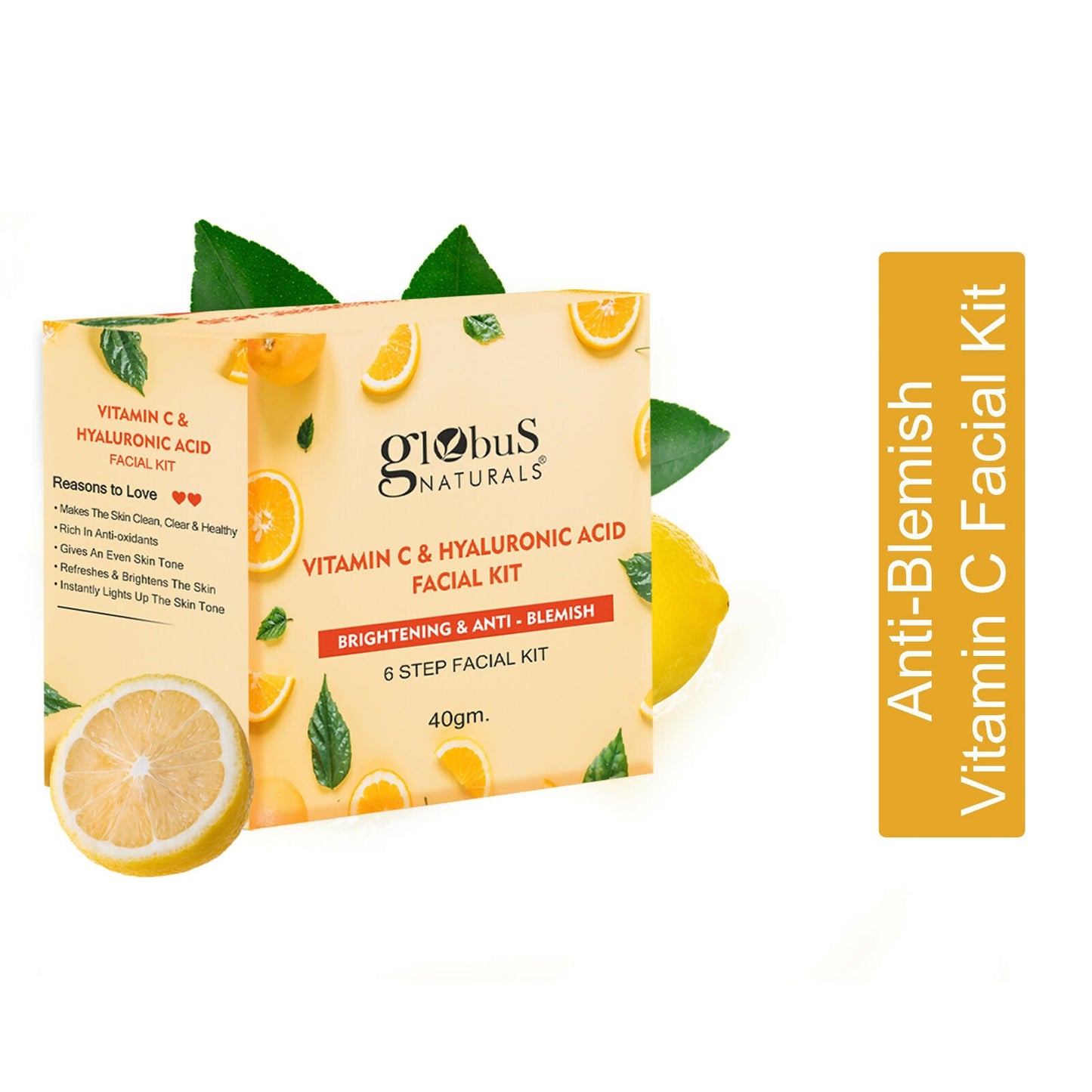 Globus Naturals Vitamin C & Hyaluronic Acid Facial Kit | Swadesiicart