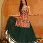 AI Fashion Green Georgette Designer Navratri Wear Lehenga Choli Collection