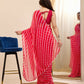 Red Georgette Designer Printed Ready To Wear Saree - Ibiza | Swadesiicart