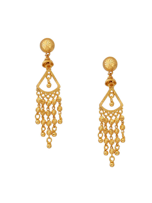 Ruby Raang Gold Dangler Earrings | Swadesiicart
