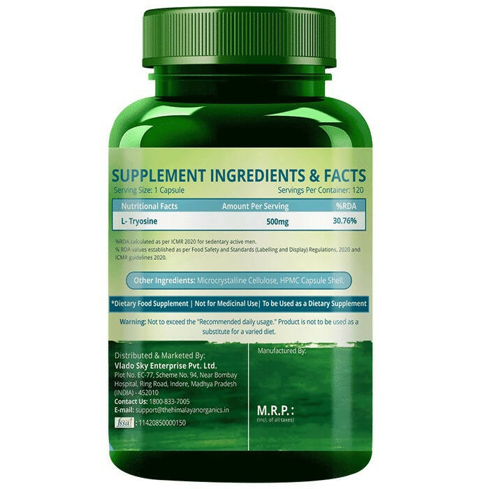 Himalayan Organics L-Tyrosine Capsules | Swadesiicart