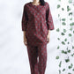 Breathables Butta Print Cotton Co-Ord Set – Wine
