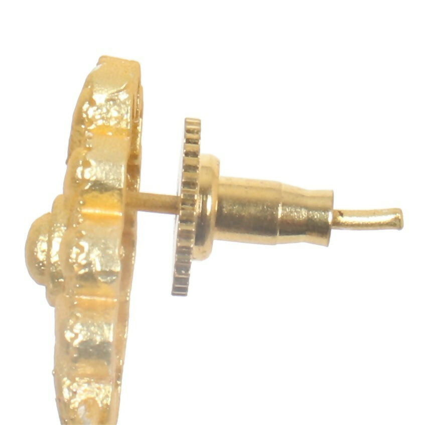 Joban Fashion Women Matte Gold Brass Earrings | Swadesiicart