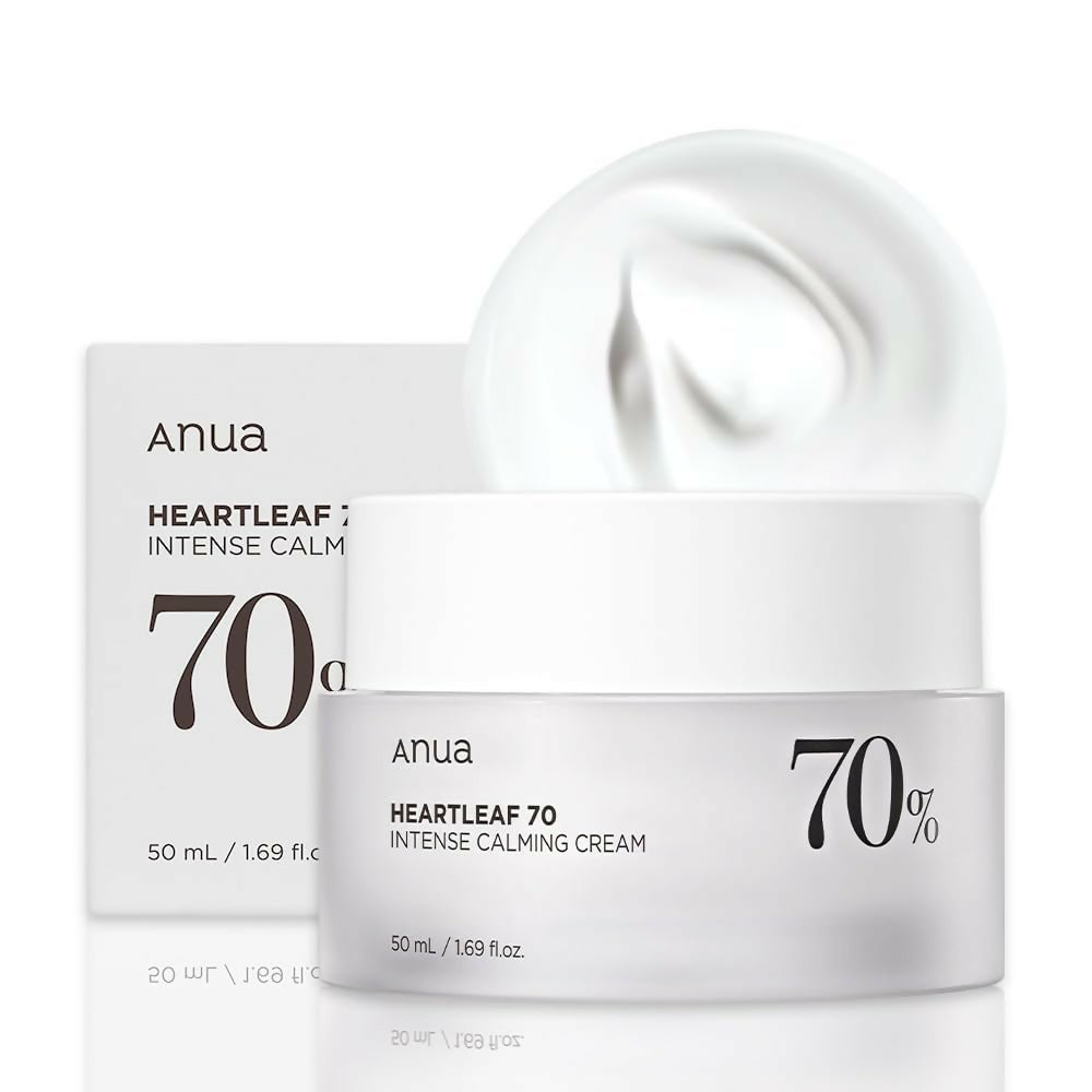 Anua Heartleaf 70 Intense Calming Cream With Ceramide, Panthenol, Heartleaf Extract - Korean Skincare | Swadesiicart