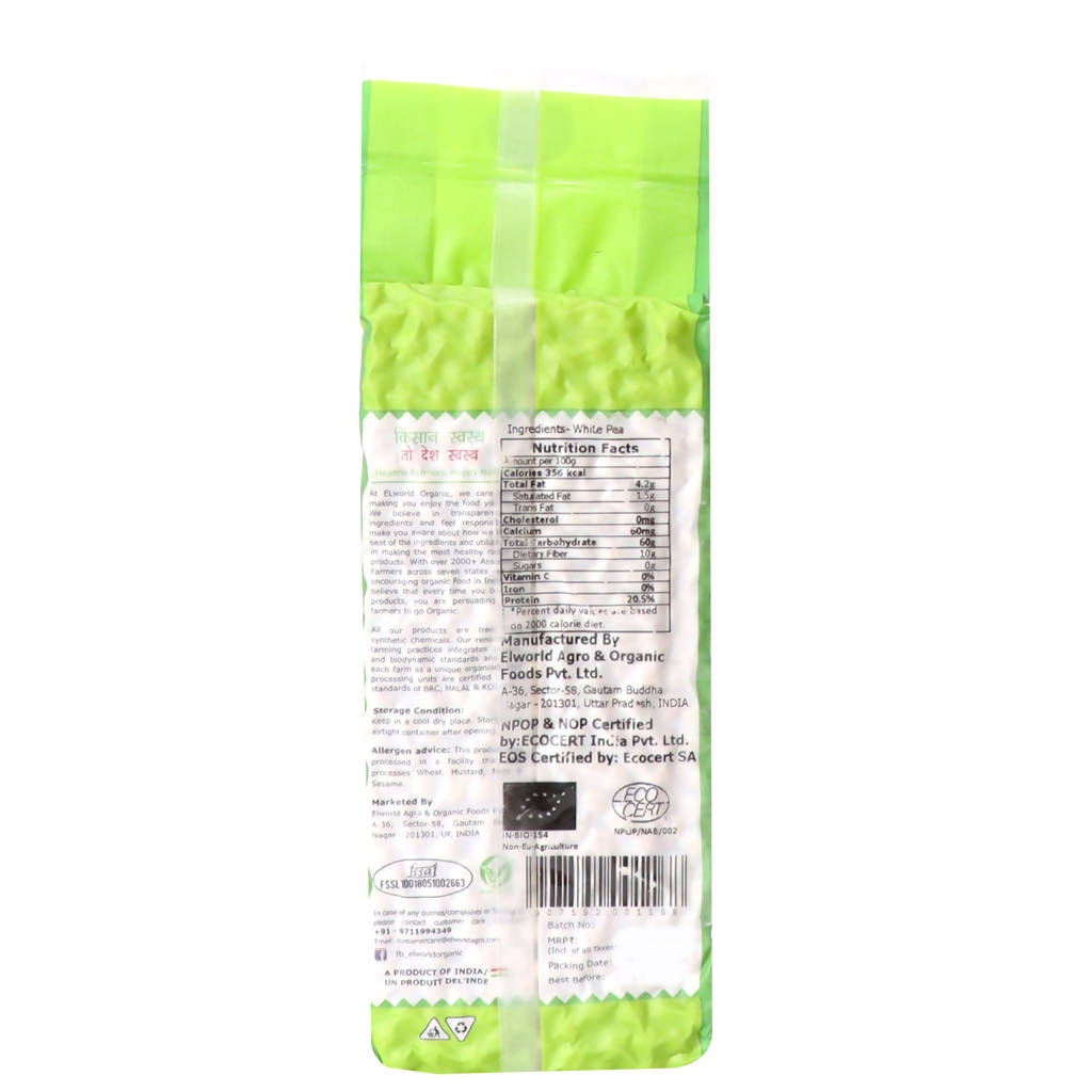 El World Organic White Peas - Swadesiicart