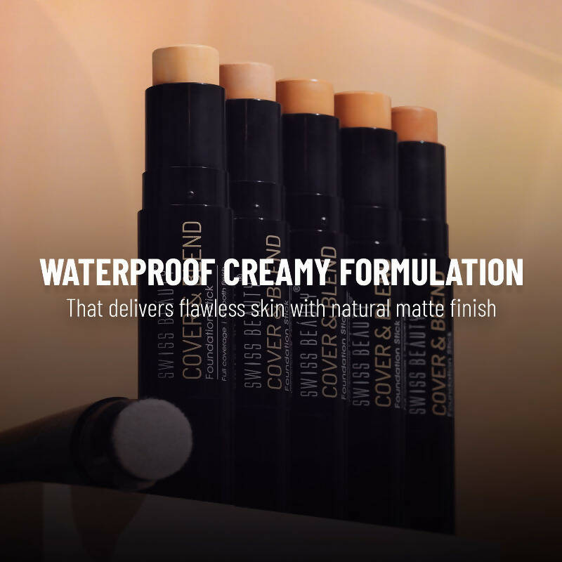 Swiss Beauty Cover & Blend Stick Foundation - 02 Fair Buff | Swadesiicart