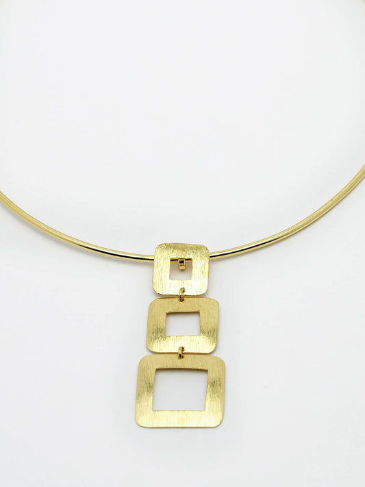 NVR Women Gold-Polished Circular Choker Necklace | Swadesiicart